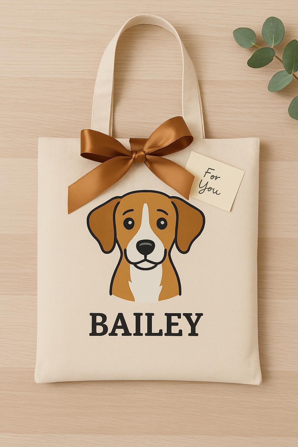 Custom Pet Portrait Tote Bag – Your Pet on a Stylish Canvas Tote