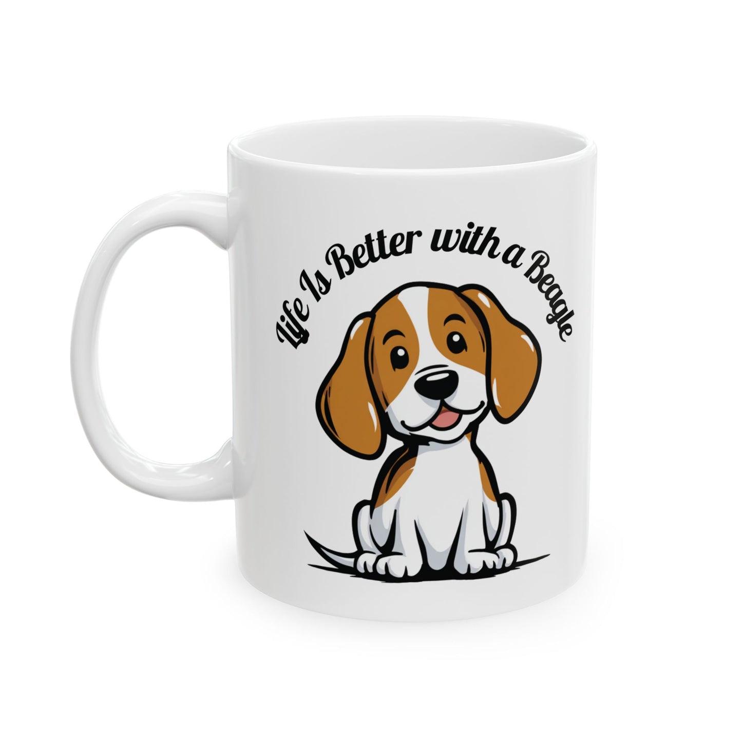 Life Is Better with a Beagle Mug Funny Dog Lover Gift Coffee Cup for Dog Mom Dad Owner