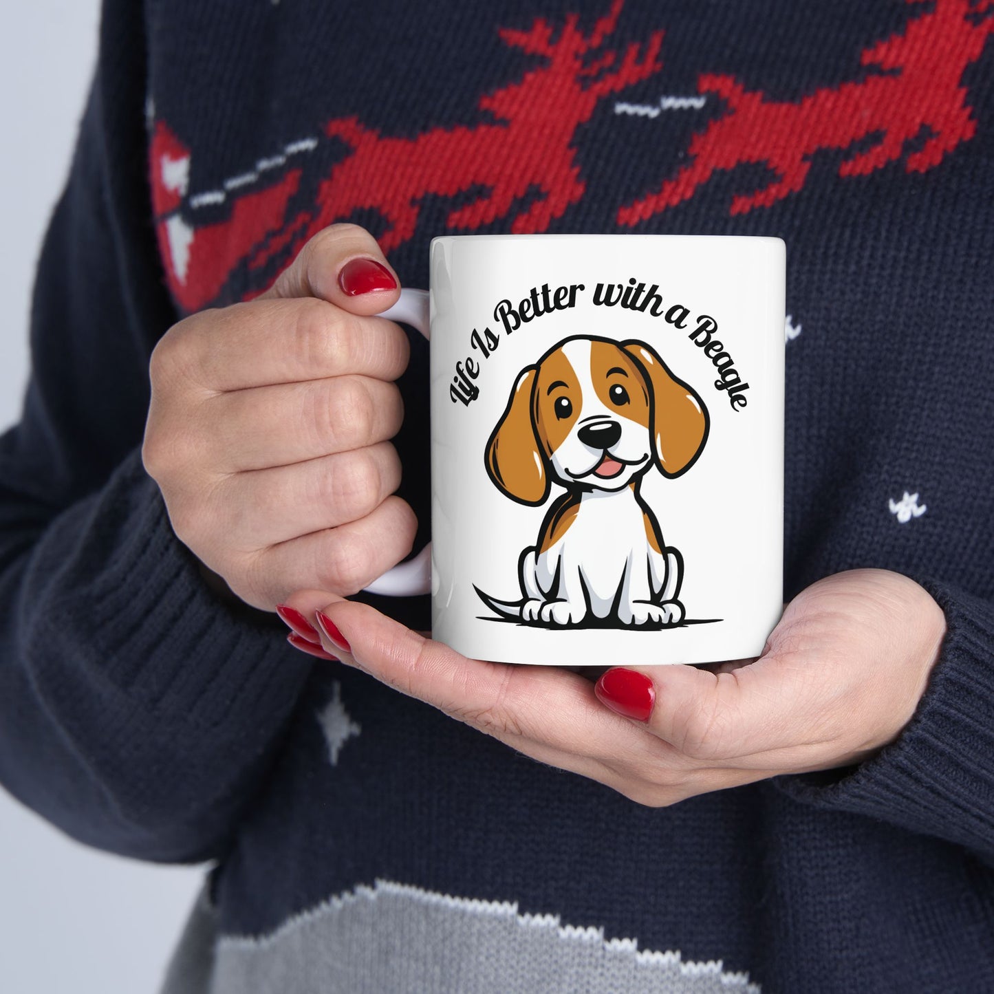 Life Is Better with a Beagle Mug Funny Dog Lover Gift Coffee Cup for Dog Mom Dad Owner