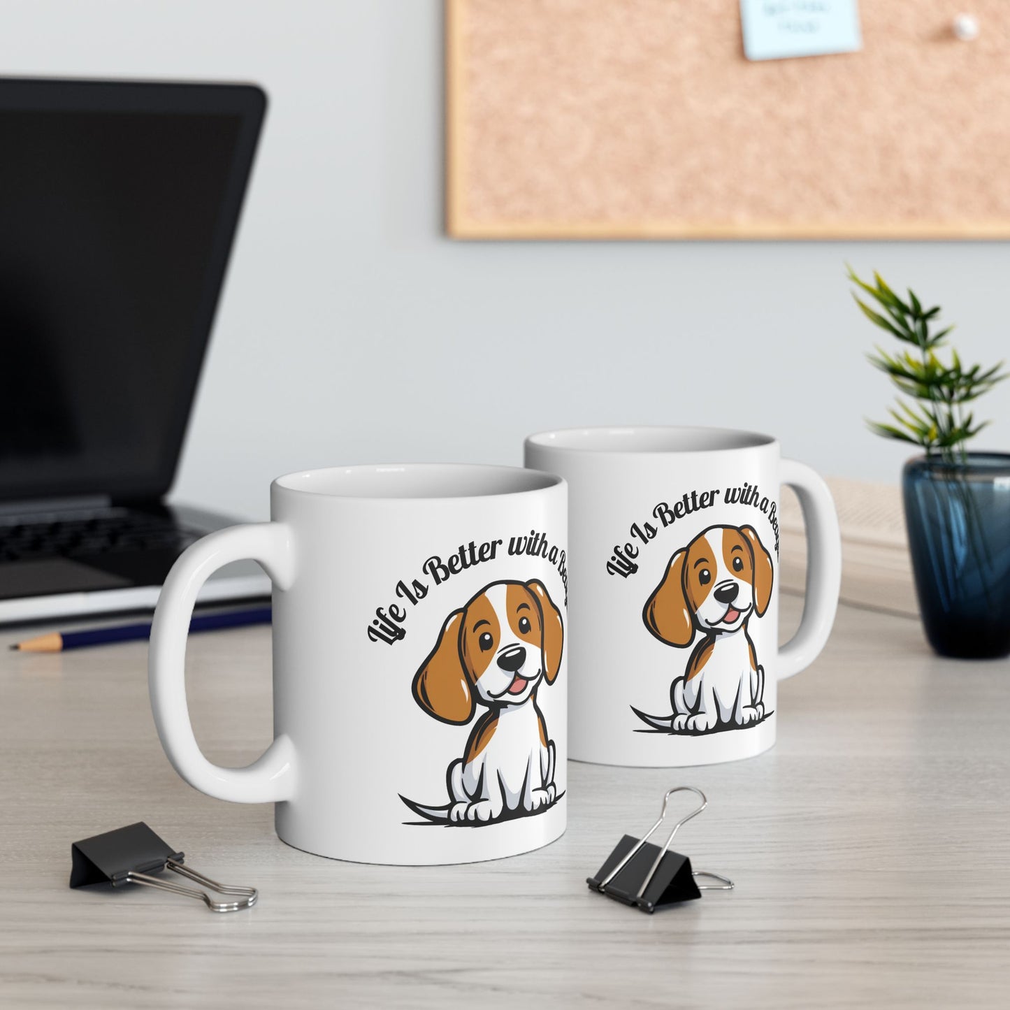 Life Is Better with a Beagle Mug Funny Dog Lover Gift Coffee Cup for Dog Mom Dad Owner