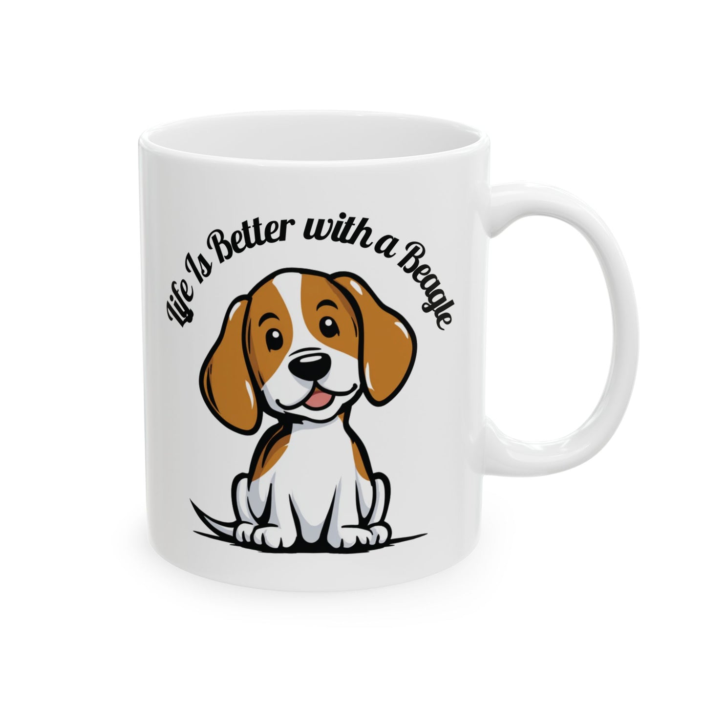 Life Is Better with a Beagle Mug Funny Dog Lover Gift Coffee Cup for Dog Mom Dad Owner