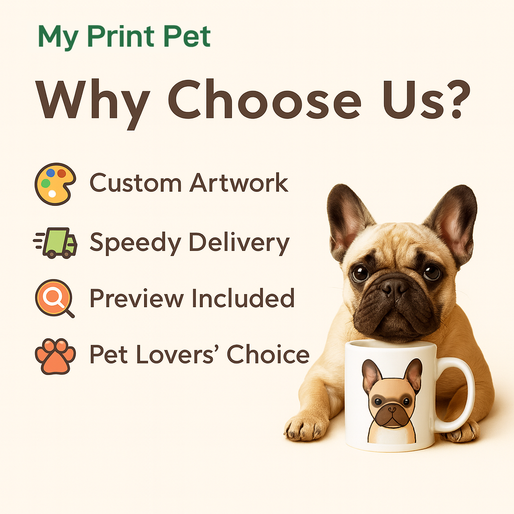 Custom Pet Portrait Mug – Personalized Dog & Cat Coffee Cup, Gift for Pet Lovers